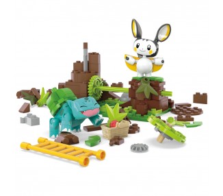 MEGA Construx Emolga & Bulbasaur en el Bosque Encantador Pokemon