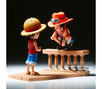 Figura Monkey D Luffy & Portgas D Ace World Collectable Log Stories One Piece 8cm