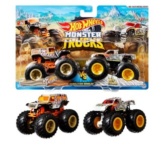 Blister 2 coches Demolicion Monster Trucks Hot Wheels surtido