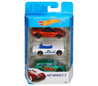 Blister 3 vehiculos Hot Wheels surtido