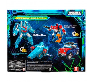 Set 2 figuras Data Cleark & Senator Humble Origins Legacy Evolution Rise of Tyranny Transformers 17,5cm