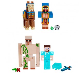 Blister 2 figuras Minecraft 8cm surtido