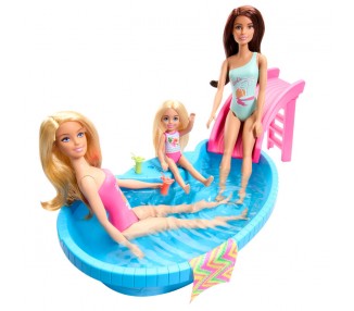 Muñeca + Piscina Barbie