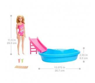 Muñeca + Piscina Barbie