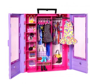 Muñeca Fashionista + Armario Portatil Barbie