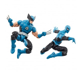 Blister 2 figuras Wolverine Spiderman Los 4 Fantasticos Marvel