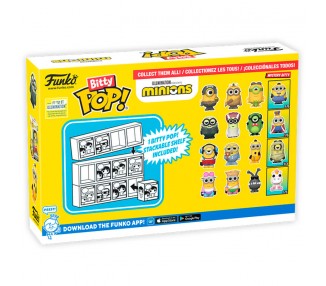 Blister 4 figuras Bitty POP Minions Series 4