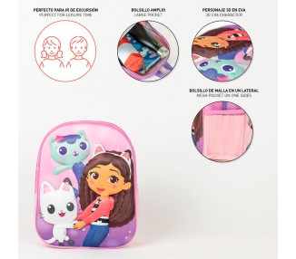 Mochila 3D La Casa de Muñecas de Gabby 31cm