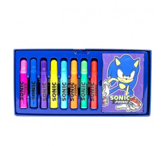 Maletin papeleria coloreable Sonic Prime