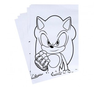 Set papeleria coloreable Sonic Prime