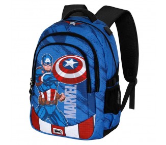 Mochila Gears Capitan America Marvel 44cm adaptable