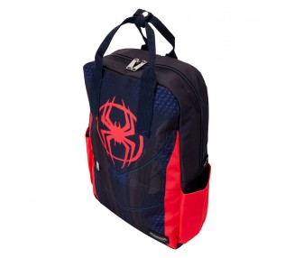 Mochila nylon Traje Miles Morales Spider-Verse Marvel Loungefly 43cm