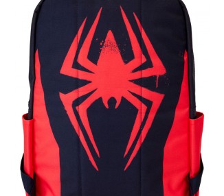 Mochila nylon Traje Miles Morales Spider-Verse Marvel Loungefly 43cm