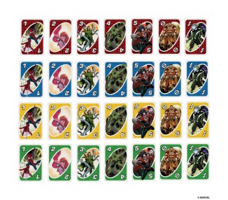 Juego cartas UNO Spiderman Marvel