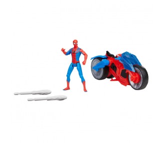 Figura Spiderman + Vehiculo Spiderman Marvel