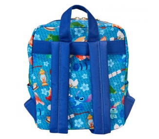 Mochila nylon Camping Cuties Stitch Disney Loungefly 24cm