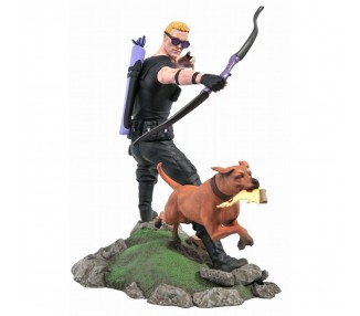 Estatua Diorama Ojo De Halcon + Perro Marvel Gallery Comic 23cm
