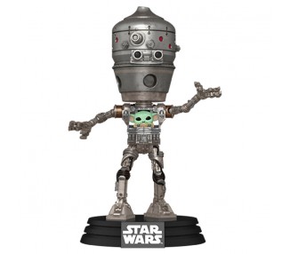 Figura POP Deluxe Star Wars The Mandalorian IG-12 with Grogu