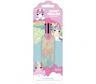 Boligrafo 6 colores de peluche Sweet Dreams surtido