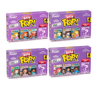 Blister 4 figuras Bitty POP Disney Princesas surtido