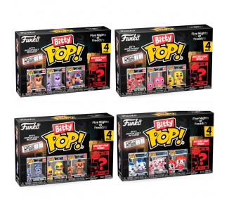 Blister 4 figuras Bitty POP Five Nights at Freddys surtido