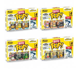 Blister 4 figuras Bitty POP Minions surtido