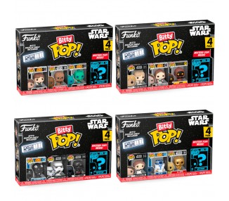 Blister 4 figuras Bitty POP Star Wars surtido
