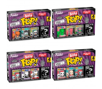 Blister 4 figuras Bitty POP Disney Pesadilla Antes de Navidad surtido