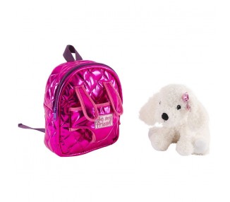 Mochila + peluche perro Didi 27cm