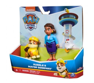 Blister 2 figuras Rubble Hero Pup Patrulla Canina Paw Patrol