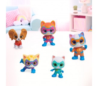Blister 5 figuras Hero Squad SuperKitties 7,5cm