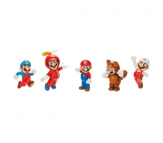 Blister 5 figuras Super Mario Bros 6cm