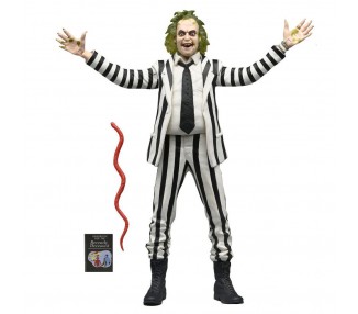 Figura Beetlejuice 1988 Black and White Striped Suit Beetlejuice 18cm