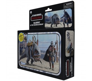 Set 2 figuras Blurrg & Mandalorian - The Mandalorian Star Wars 9,5cm