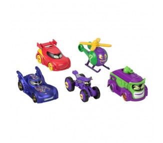 Blister 5 Coches Batwheels DC Comics