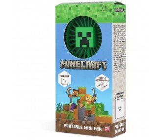 Mini Ventilador plegable portatil 3D Minecraft