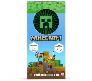 Mini Ventilador plegable portatil 3D Minecraft