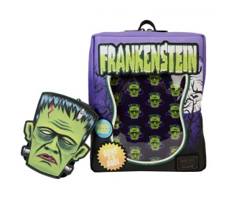 Mochila Frankenstein Neon Mask Universal Monster Loungefly 28cm