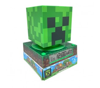 Lampara 3D con despertador Minecraft