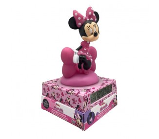 Lampara 3D con despertador Minnie Disney