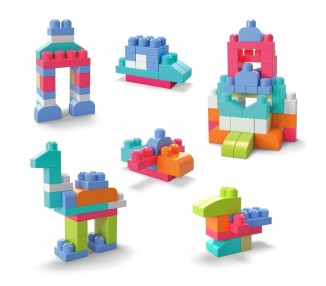 Bolsa Mega Bloks rosa 60pzs