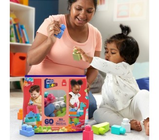 Bolsa Mega Bloks rosa 60pzs