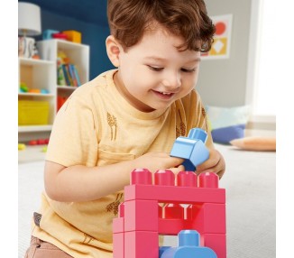 Bolsa Mega Bloks rosa 60pzs