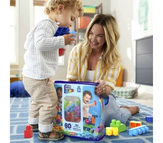 Bolsa Mega Bloks azul 60pzs
