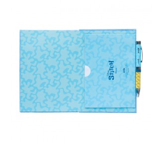 Cuaderno A5 premium + boligrafo proyector Stitch Disney
