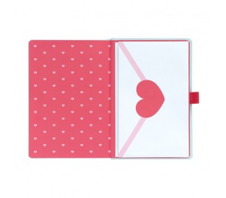 Cuaderno A5 premium + boligrafo proyector Purrfect Love Pusheen