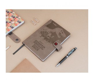 Cuaderno A5 premium + boligrafo proyector Jurassic Park