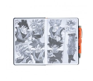 Cuaderno A5 premium + boligrafo proyector Dragon Ball Super