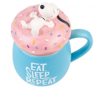 Taza 3D Eat Sleep Repeat Snoopy 500ml