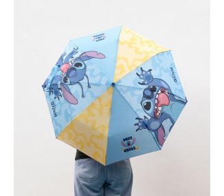 Paraguas plegable automatico Stitch Disney